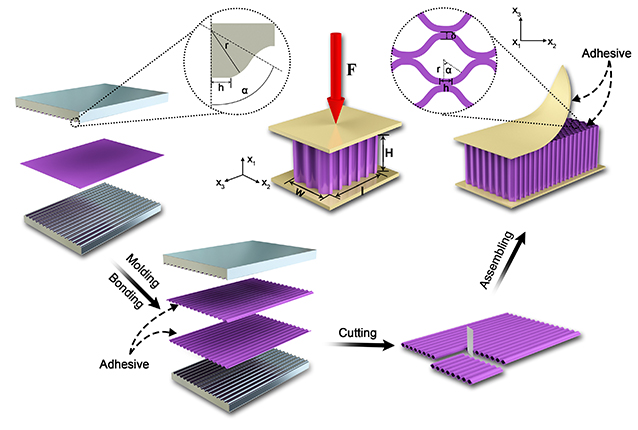 Novel carbon fibre curved-wall honeycombs with excellent compressive performance - Advances in Engineering