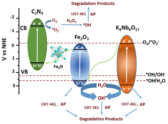 K4Nb6O17/Fe3N/α-Fe2O3/C3N4 as an enhanced visible-light-driven quaternary photocatalyst for acetamiprid photodegradation, CO2 reduction, and cancer cells treatment - Advances in Engineering K4Nb6O17/Fe3N/α-Fe2O3/C3N4 as an enhanced visible-light-driven quaternary photocatalyst for acetamiprid photodegradation, CO2 reduction, and cancer cells treatment - Advances in Engineering